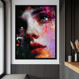 Vivid Portrait of Reflective Soul - NicheCanvas