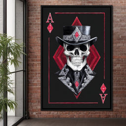 Skull King Ace of Diamonds - NicheCanvas
