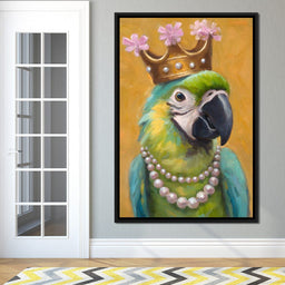 Regal Parrot Pearl Crowned - NicheCanvas