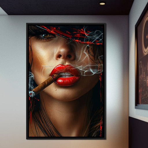Sultry Smoke and Sable Tresses Canvas Print