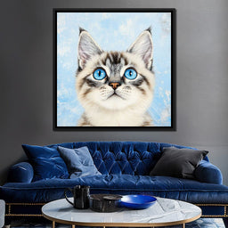 Kitty's Gaze of Curiosity - NicheCanvas