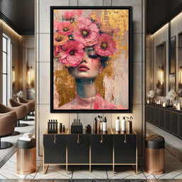 Bloomed Reverie in Gold - NicheCanvas