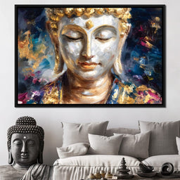 Golden Buddha Meditation Glow - NicheCanvas