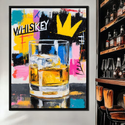 Neon Whiskey Crown Toast - NicheCanvas