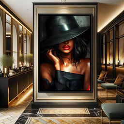 Dark Allure Under the Brim - NicheCanvas