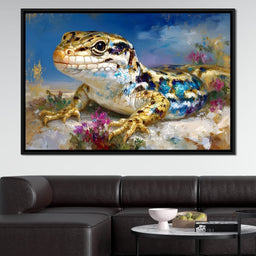 Golden Lizard Meadow Glow - NicheCanvas