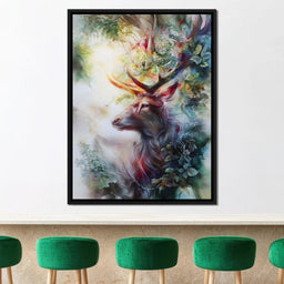 Majestic Forest Elk Guardian - NicheCanvas