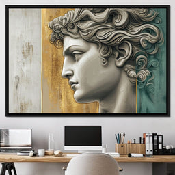 Gilded Classical Profile - Wildrose Creations - NicheCanvas