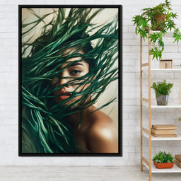 Emerald Enchantment Portrait - NicheCanvas