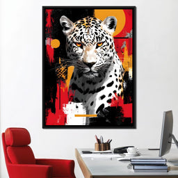 Golden Sun Leopard Stare - NicheCanvas