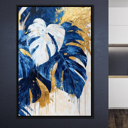 Golden & Blue Oasis - NicheCanvas