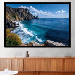 Majestic Coastal Cliffs View - NicheCanvas