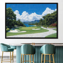 Tranquil Shoreline Golf Retreat - NicheCanvas