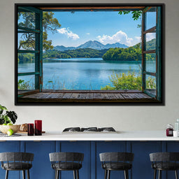 Serene Lakeside Retreat - NicheCanvas