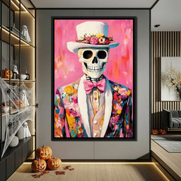 Dapper Skeleton Floral Jubilee - NicheCanvas