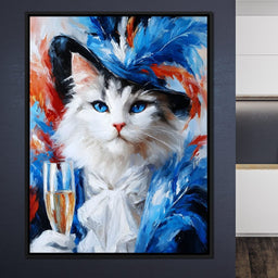 Feathers Feline Elegance - NicheCanvas