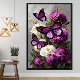 Amethyst Butterflies Bouquet - NicheCanvas