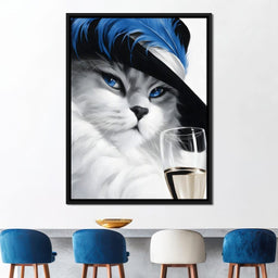 Glamour Feline Elegance - NicheCanvas