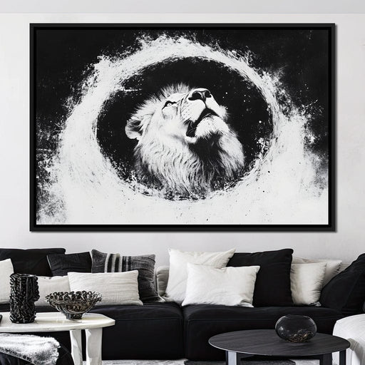 Lion's Majestic Ascent Canvas Print