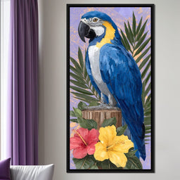 Tropical Parrot Gaze - NicheCanvas