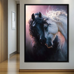 Shadowlight Twin Horses - NicheCanvas