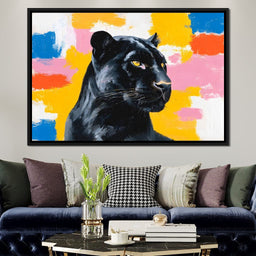 Golden Eyed Black Panther - NicheCanvas
