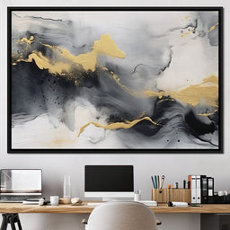 Golden Cascade Through Smoke - NicheCanvas