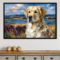 Golden Retriever Lakeside Watch - Neal Hackett - NicheCanvas