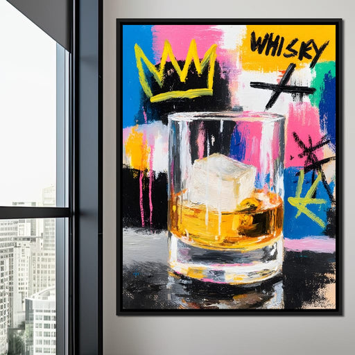 Whiskey Crown Pop Graffiti Scene Canvas Print