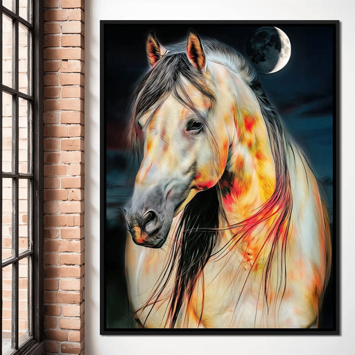 Nightfire Stallion - TooplesArt Canvas Print