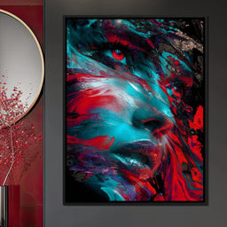 Luminous Inferno Portrait Vision - NicheCanvas