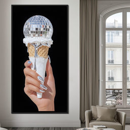 Disco Cone Silver Pop Delight - NicheCanvas