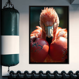 Flamingo Pugilist - NicheCanvas