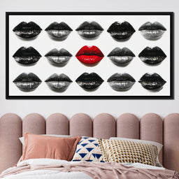 Sensual Lips Bold Defiance - NicheCanvas
