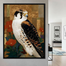 Golden Peregrine Elegance - NicheCanvas