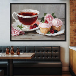 Tea Time Cupcakes and Berries - NicheCanvas