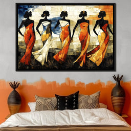 Graceful Dance of Silhouettes - NicheCanvas
