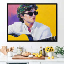 Vibrant Guitarist Sunlit Groove - NicheCanvas