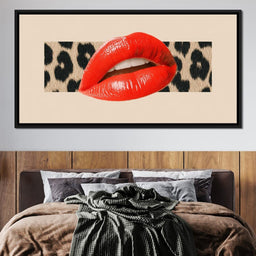 Leopard Kiss Pop Glamour Red - NicheCanvas