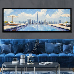 Cityscape Oasis Panorama - NicheCanvas