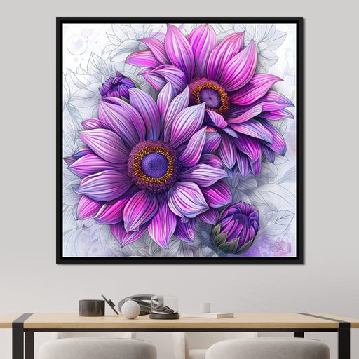Purple Petal Parade - TooplesArt Canvas Print