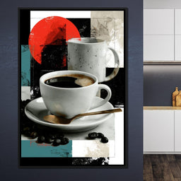 Morning Rituals Within Geometric Forms - NicheCanvas