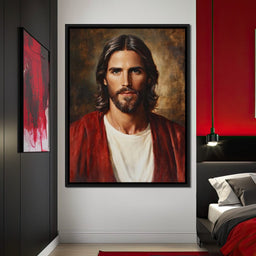 Divine Reflection of Grace Jesus Portrait - NicheCanvas