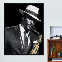 Midnight Jazz Saxophone Groove - NicheCanvas