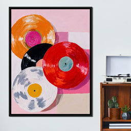 Retro Vinyl Color Spin Dance - NicheCanvas