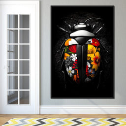 Floral Beetle Kaleidoscope - NicheCanvas