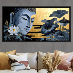 Golden Buddha Lotus Stillness - NicheCanvas