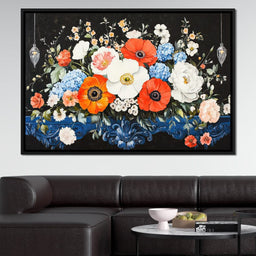 Floral Symphony on Midnight - NicheCanvas