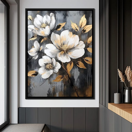 Golden Blossom Reflections - Wildrose Creations Canvas Print