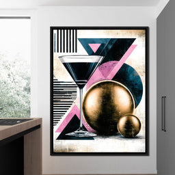 Midnight Toast to Golden Spheres - NicheCanvas